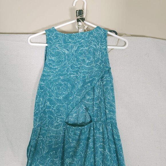 Toad & Co Womens Sunkissed Maxi Dress M Blue Green Floral Sleeveless Travel - Picture 12 of 13